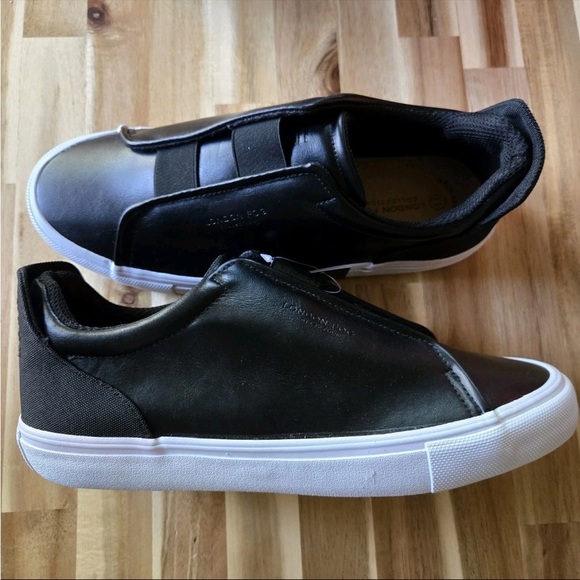 London Fog Francis Men’s Black Slip-On Sneakers Size 11M | Memory Foam | NIB - Picture 1 of 16